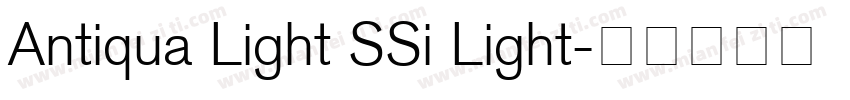 Antiqua Light SSi Light字体转换